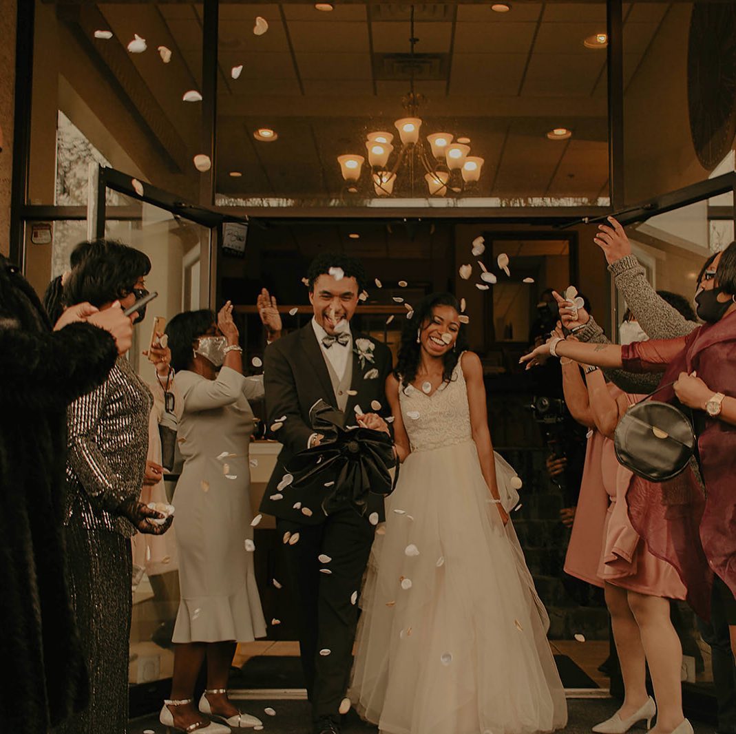 Bride and Groom leaving church