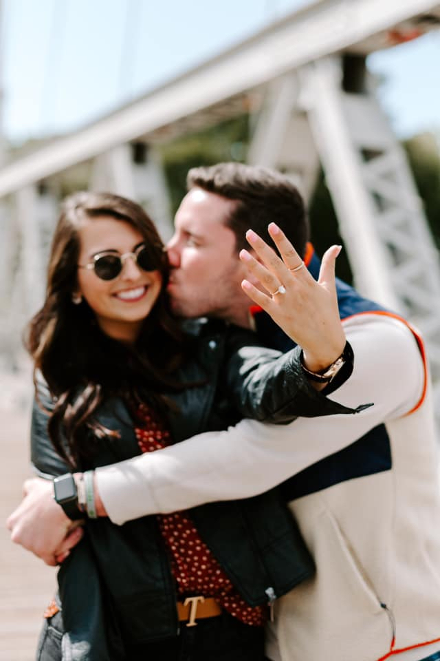 Tiffani showing of engagement ring