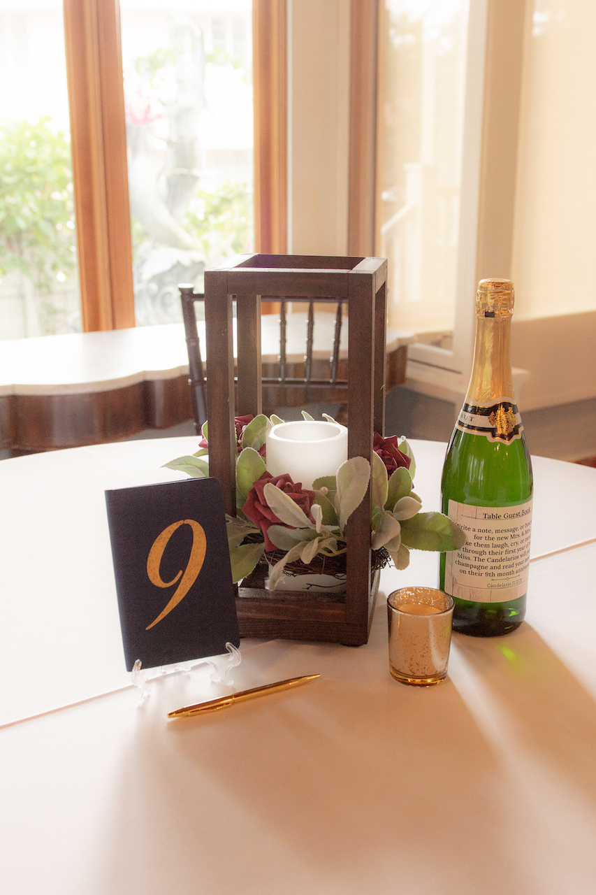 guestbook on reception table