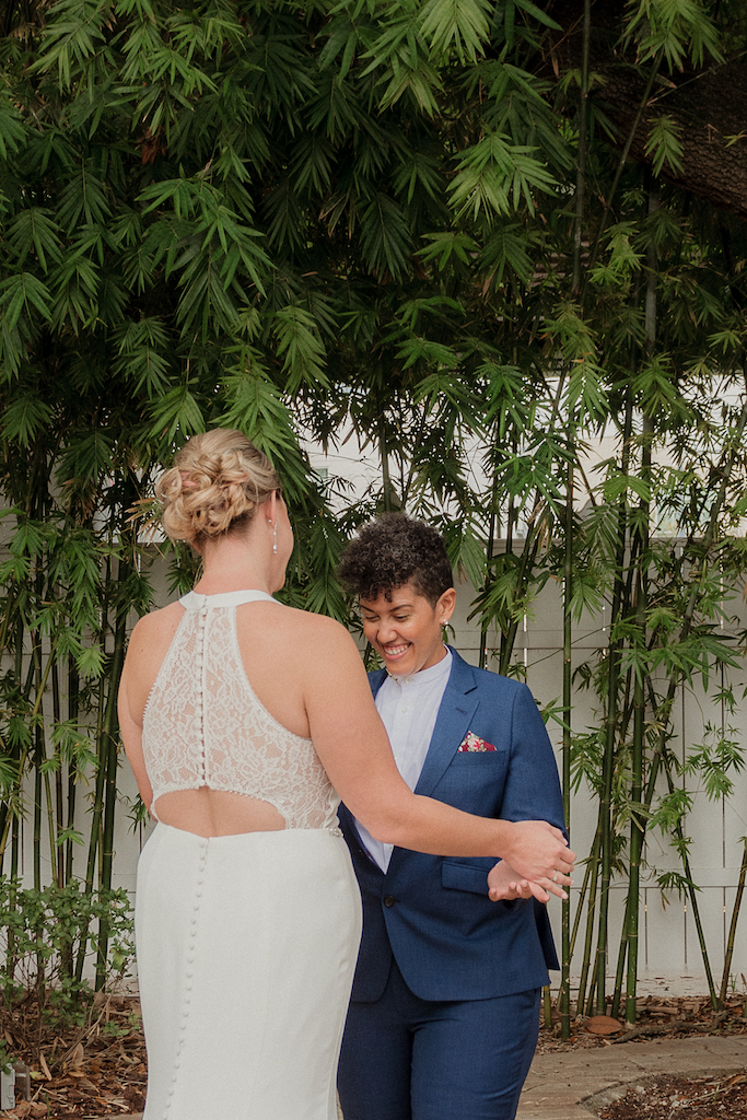 first look - fall wedding in florida