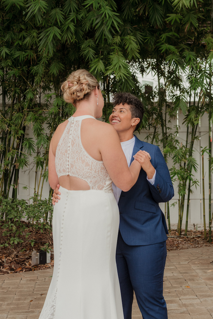 first look - fall wedding in florida