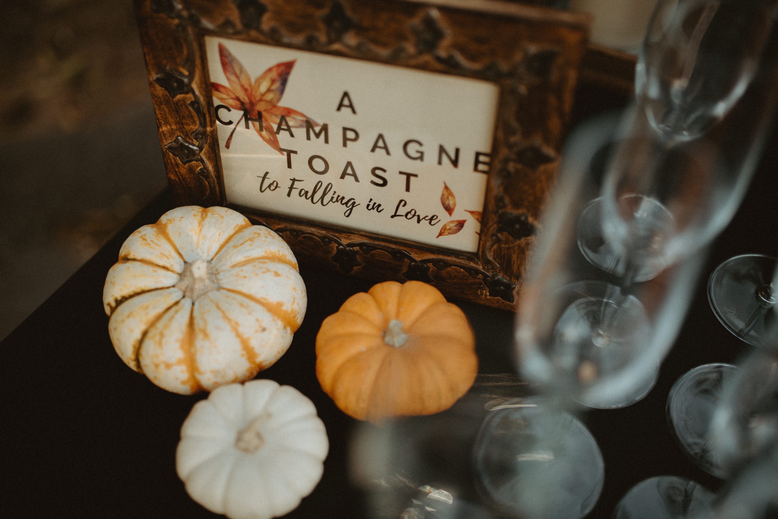 Fall wedding decor