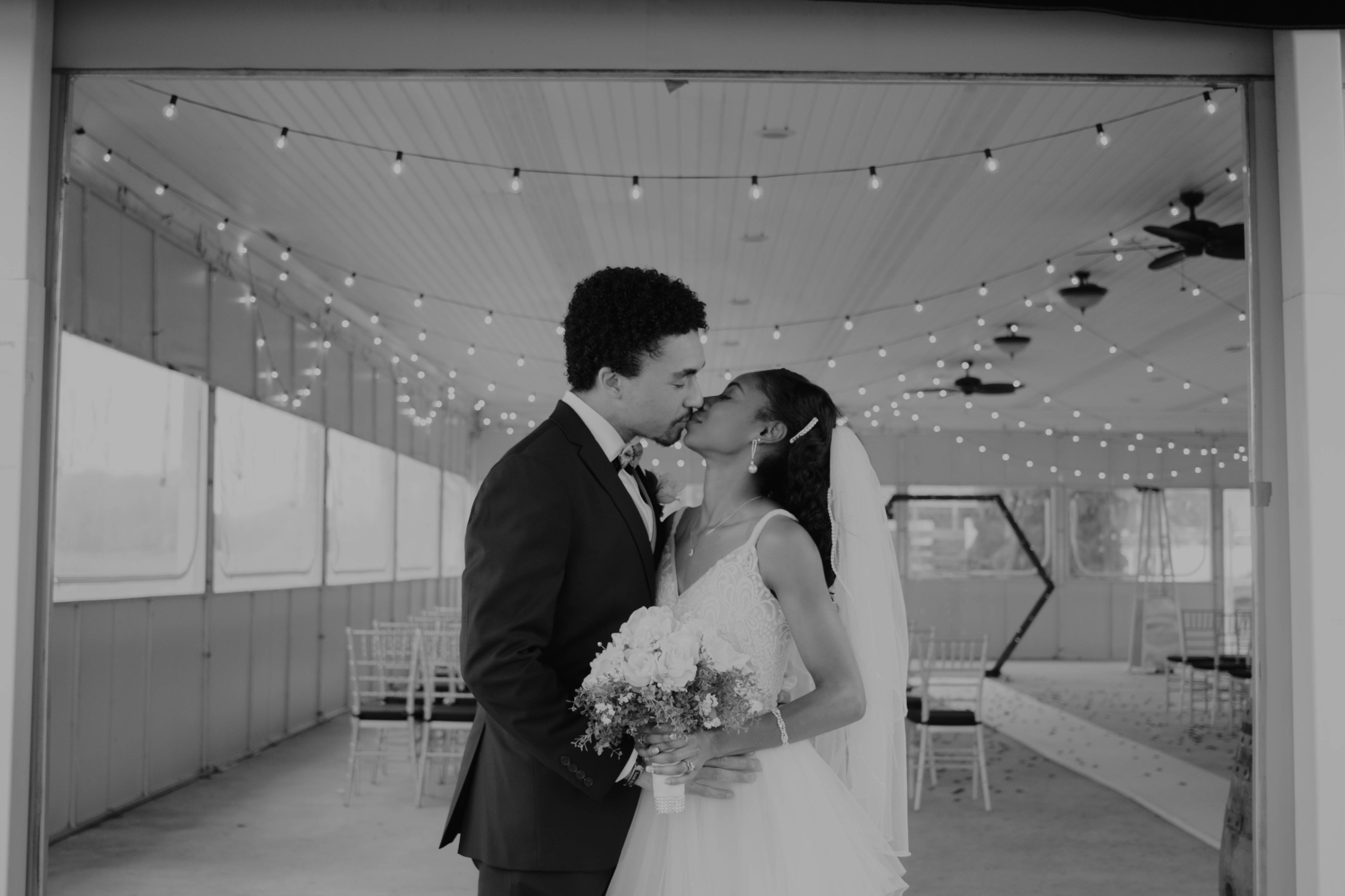 Quiana and Mark kissing