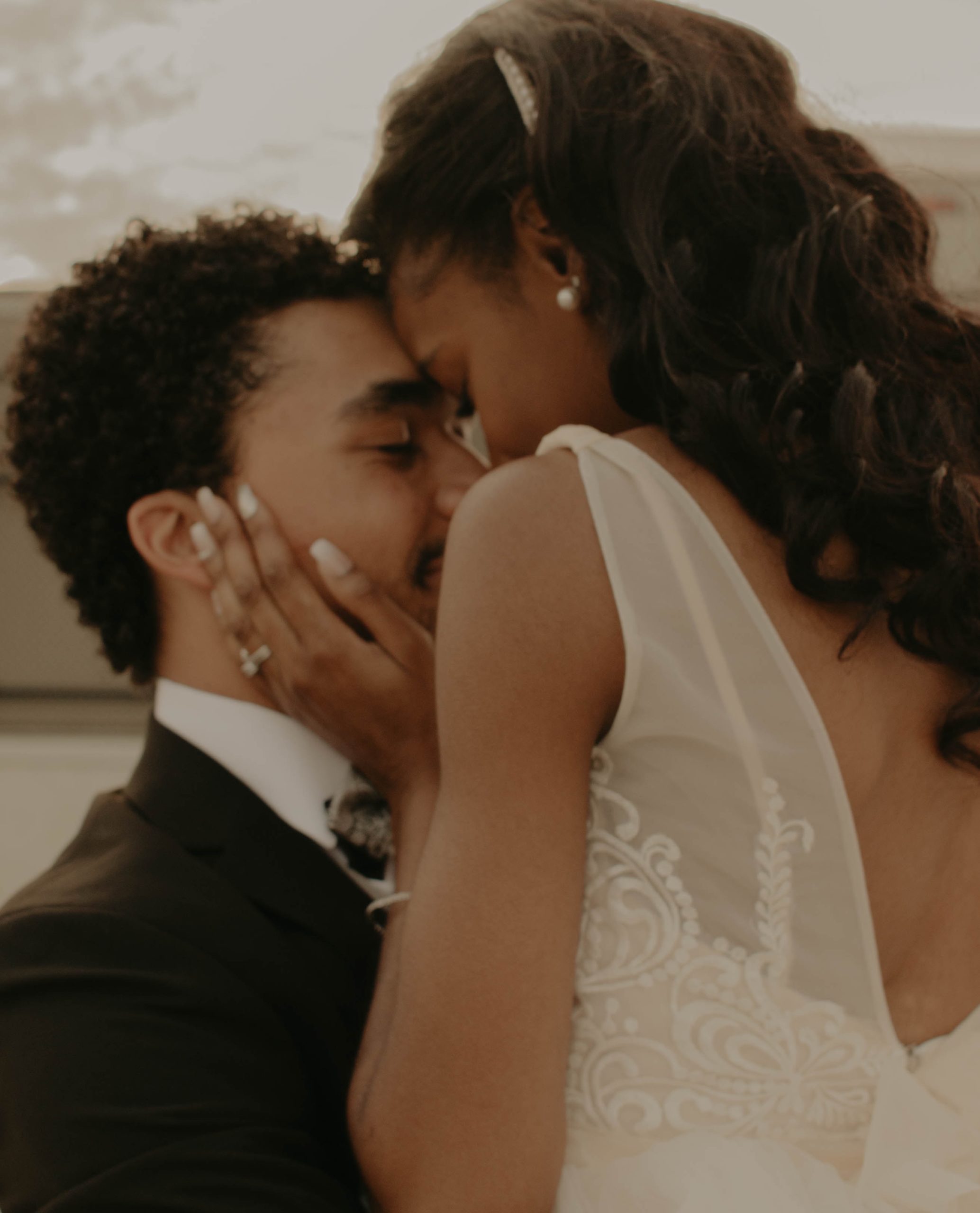Quiana and Mark Kissing