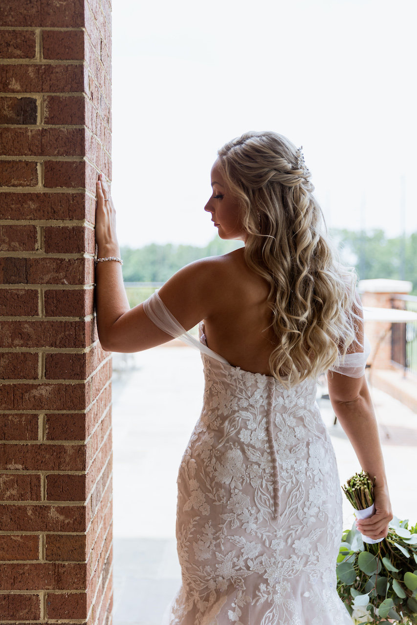 back of wedding dress detail shot - summer wedding in Georgia 