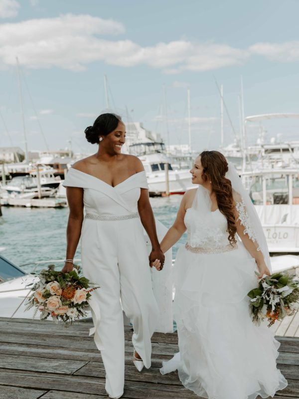 Kristina and Kindell on pier