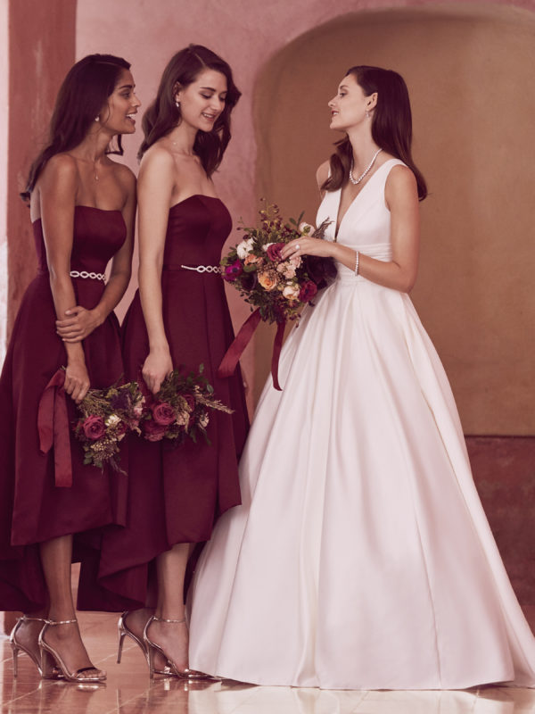 Classically cool bridesmaids and bride featuring David's Bridal Collection Fall 2017. See more on the David's Bridal blog www.davidsbridal.com/blog.