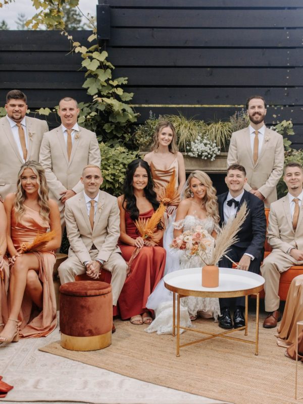 modern boho wedding in pennsylvania
